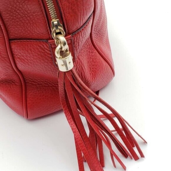 GUCCI Soho Red Leather Shoulder Bag 583-070724 - Picture 8 of 14